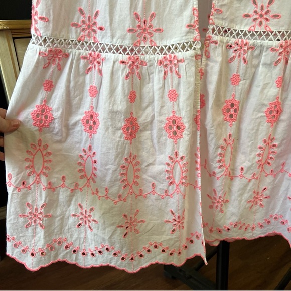 J. Crew Cotton Embroidered Balloon Sleeve Cover-up Dress Small - Picture 6 of 10